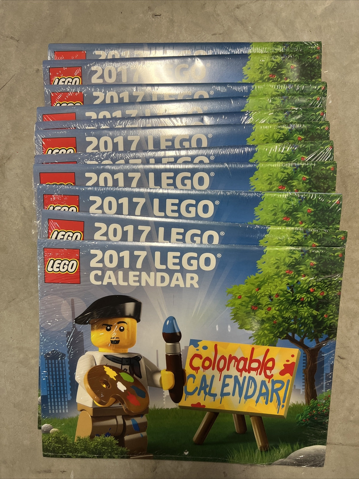 11 Brand New & Sealed LEGO Exclusive 2017 Colorable Wall Calendar 5005260