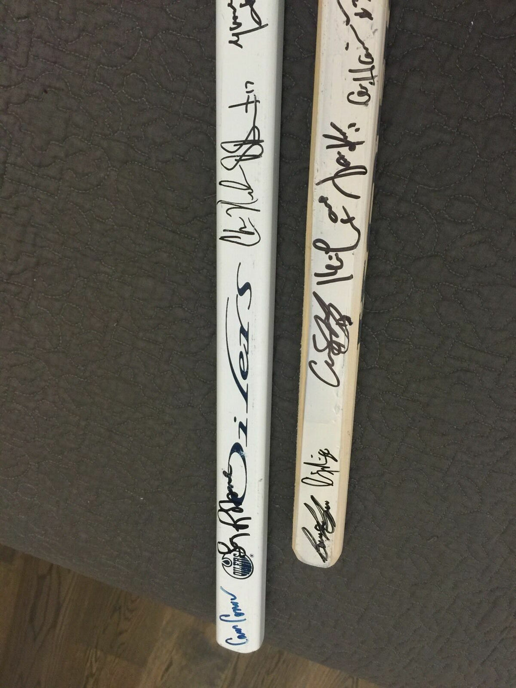 2003 Heritage Classic Edmonton Oilers Montreal Authentic Autographed Sticks