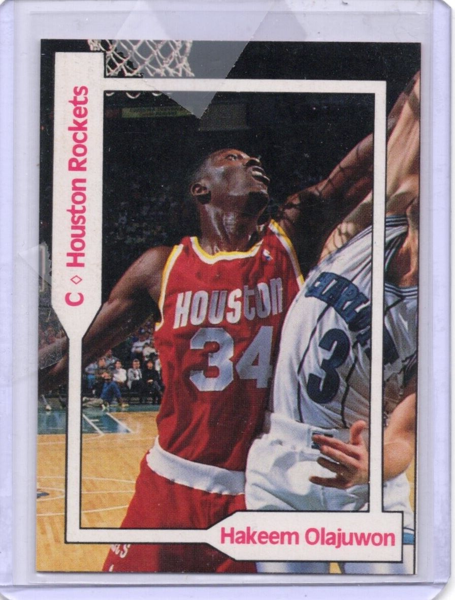 1991 SCD Pocket Price Guide Hand Cut #40 Hakeem Olajuwon