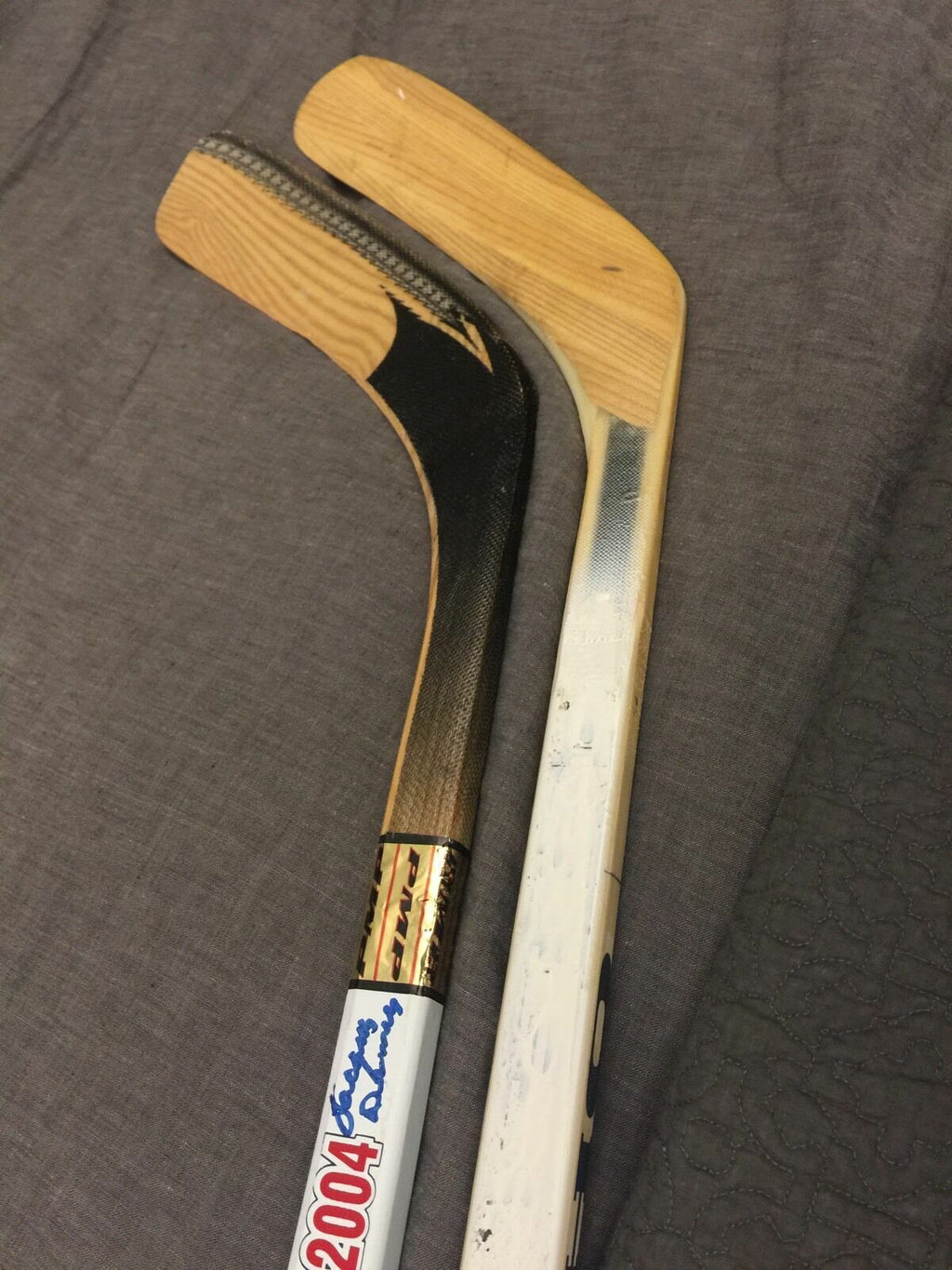 2003 Heritage Classic Edmonton Oilers Montreal Authentic Autographed Sticks