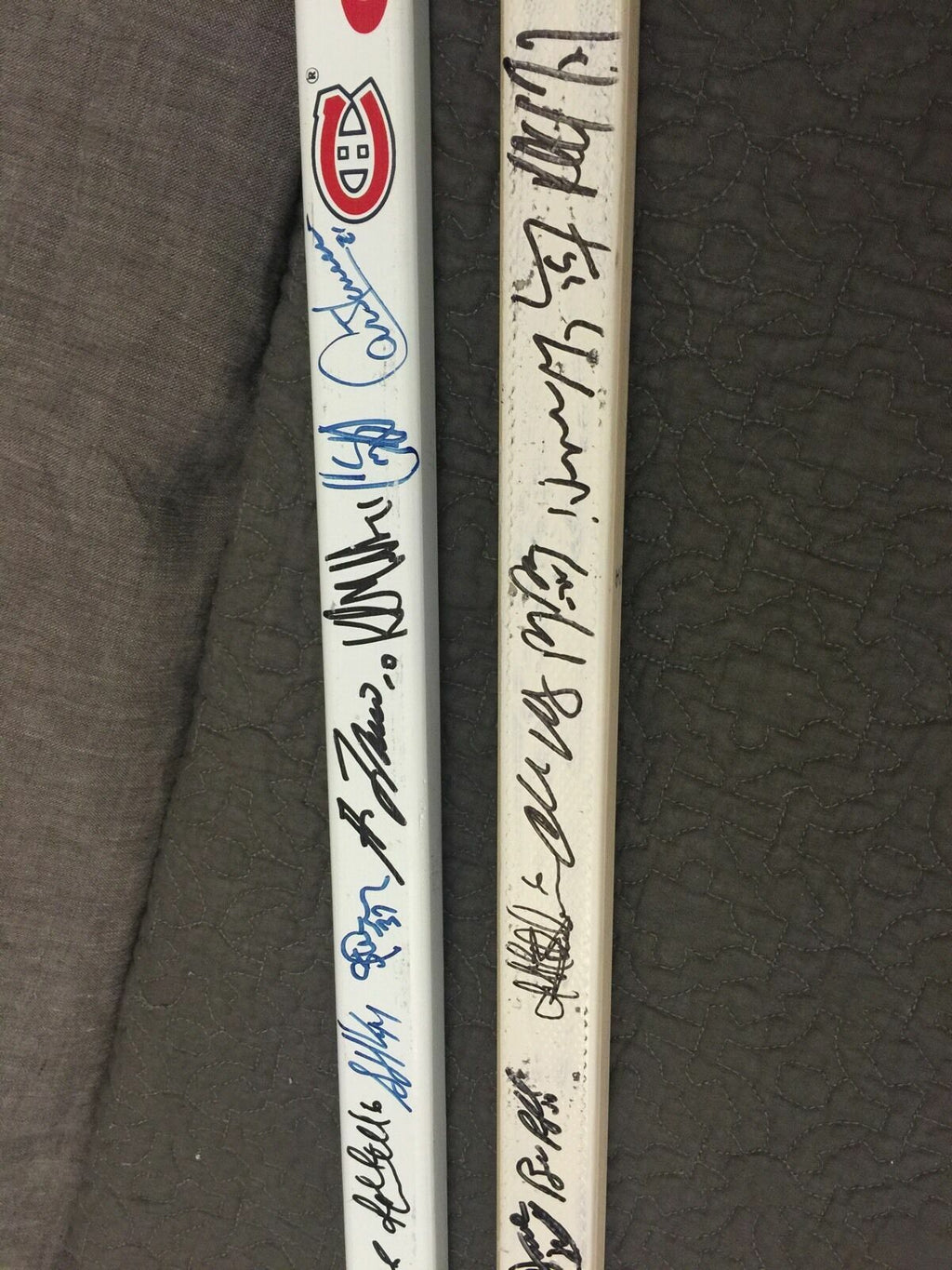 2003 Heritage Classic Edmonton Oilers Montreal Authentic Autographed Sticks