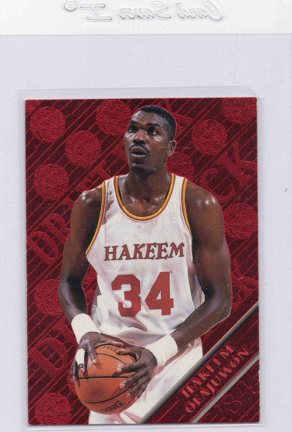 1995 Pacific Prism Draft Picks RED #16 Hakeem Olajuwon Houston Rockets