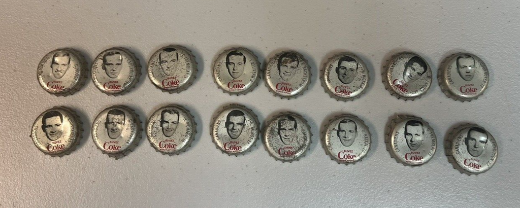 1964-65 Coca Cola Bottle Caps 16 Different Montreal Canadiens NHL