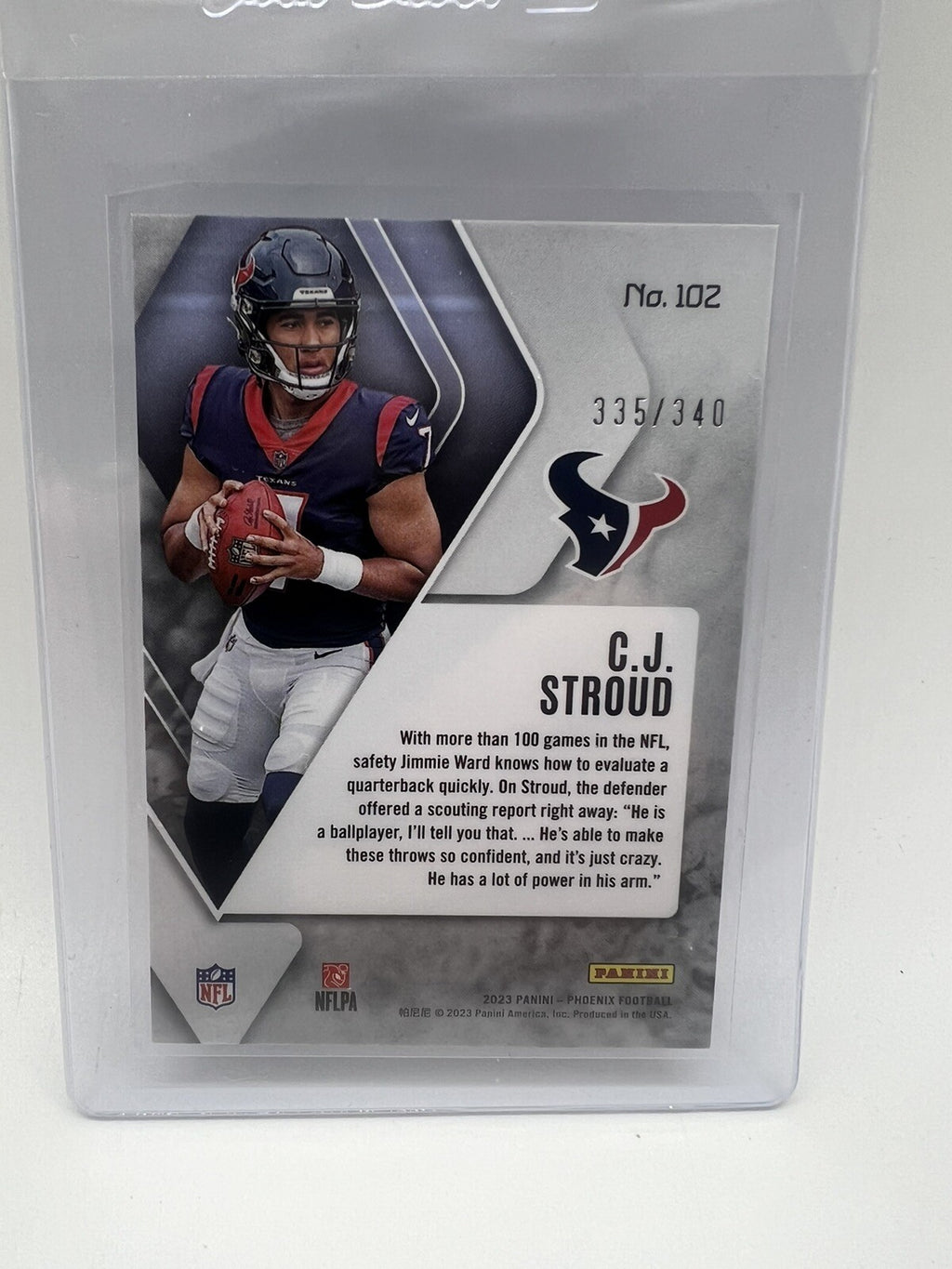 2023 Panini Phoenix CJ Stroud #102 Rookie FIRE BURST 335/340