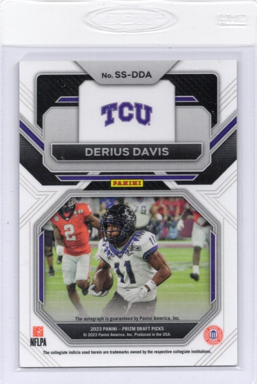 2023 Panini Prizm Draft Picks Sensational Signatures Derius Davis SS-DDA