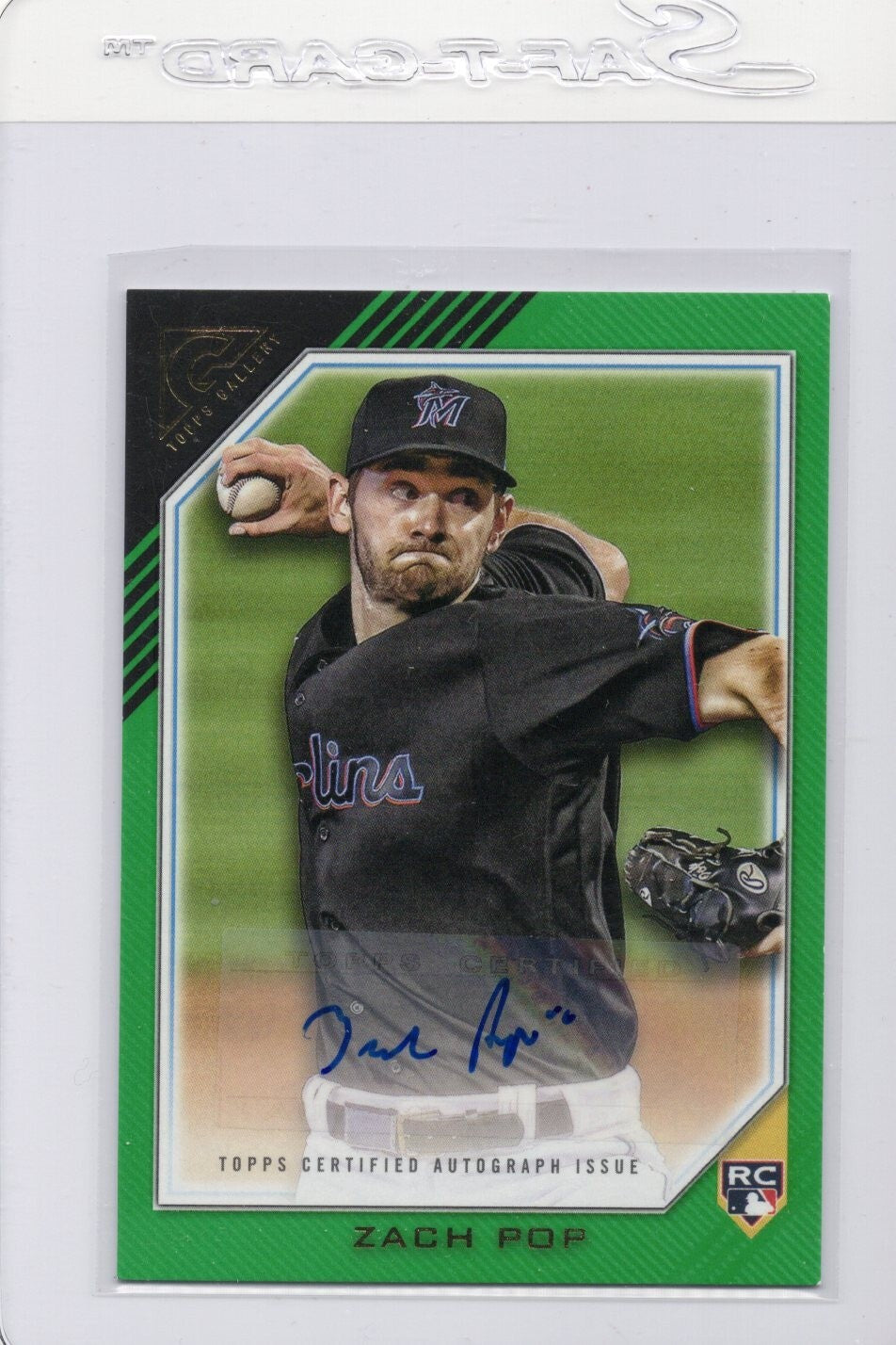 2022 Topps Gallery Zach Pop Green Rookie Auto 61/99 Marlins RA-ZP
