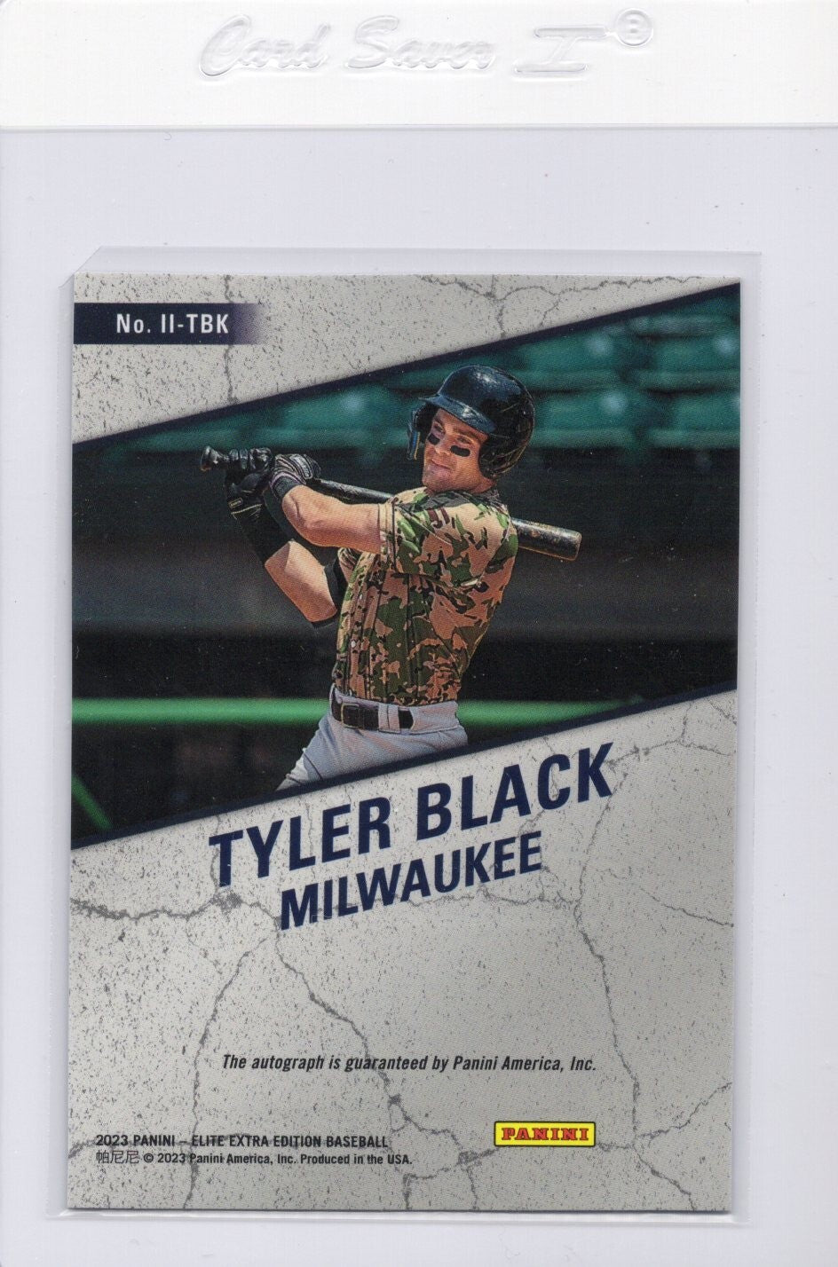 2023 Panini Elite Extra Edition Auto Tyler Black Impact Impressions RC #II-TBK