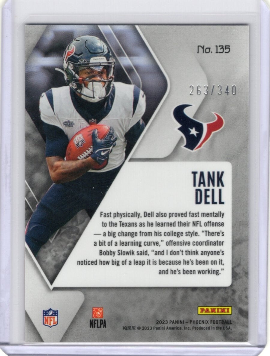 2023 Panini Phoenix Fire Burst #135 Tank Dell Texans 263/340 RC