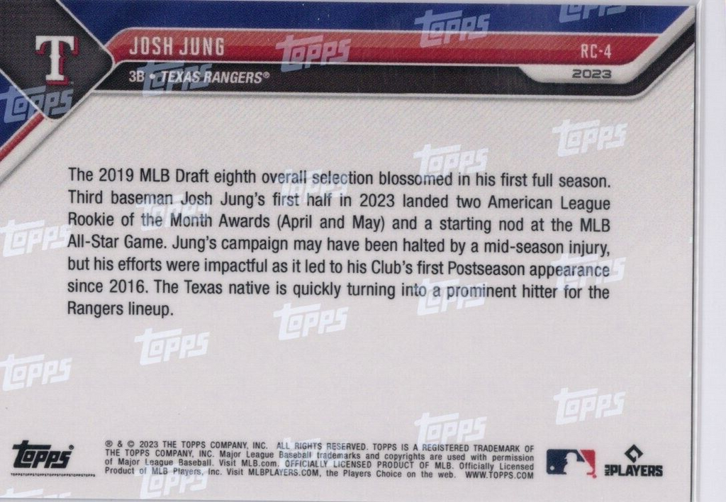 2023 MLB TOPPS NOW Rookie Cup Team  # RC-4 Josh Jung