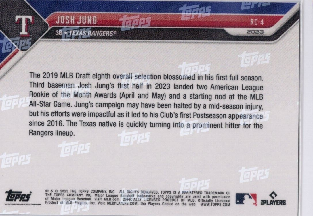 2023 MLB TOPPS NOW Rookie Cup Team  # RC-4 Josh Jung