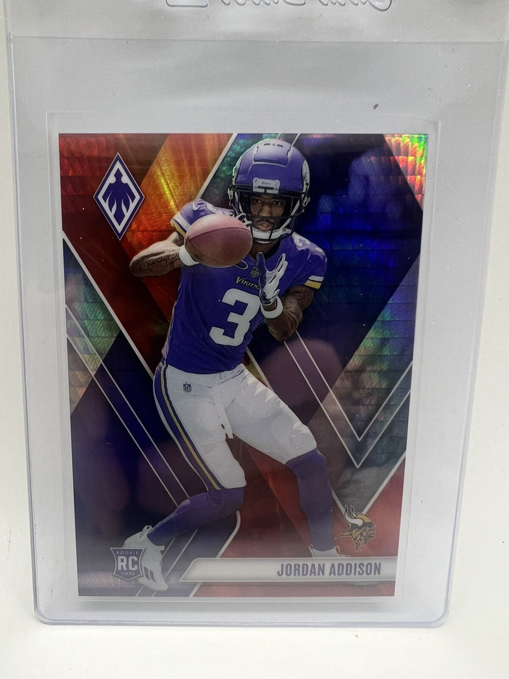 2023 Panini Phoenix JORDAN ADDISON #109 Rookie FIRE BURST 263/340