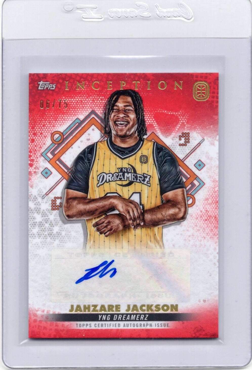 2022-23 Jahzare Jackson Topps Inception OE Red Rookie Auto 33/75 IAJJ1