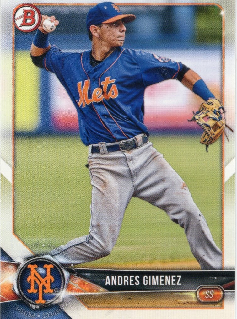 2018 Bowman Draft #BD-136 Andres Gimenez New York Mets