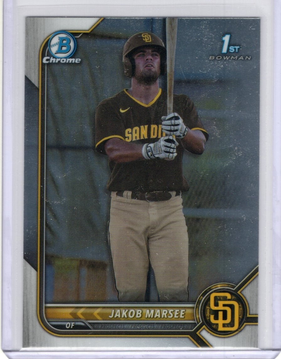 2022 Bowman Draft CHROME 1st Edition Jakob Marsee BD-73 1st | San Diego Padres