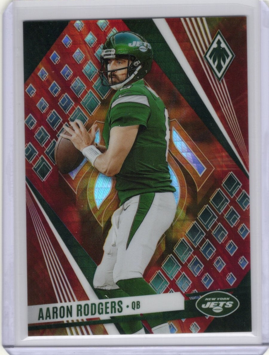 2023 Panini Phoenix Fire Burst #11 Aaron Rodgers Jets 013/340