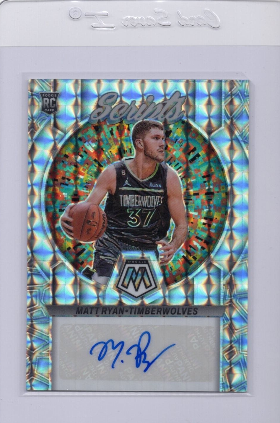 2022-23 Panini Mosaic Rookie Scripts Matt Ryan Auto RC Timberwolves RS-MAT