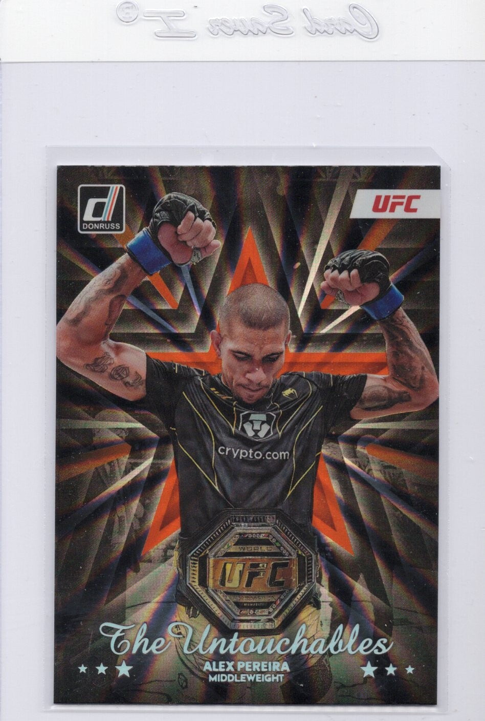 2023 Donruss UFC Alex Pereira The Untouchables Orange Laser Hit SSP #15