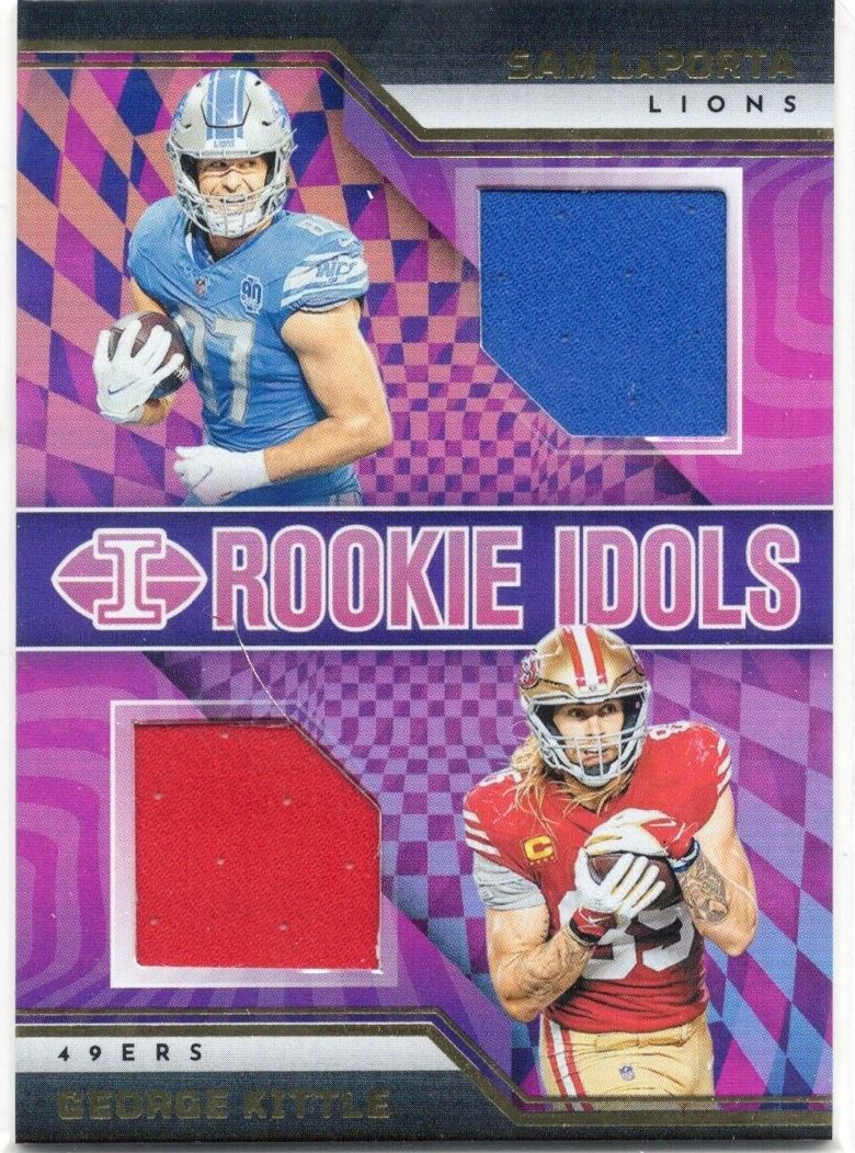 2023 Illusions Sam Laporta / George Kittle Rookie Idols Dual Patches RK-LK