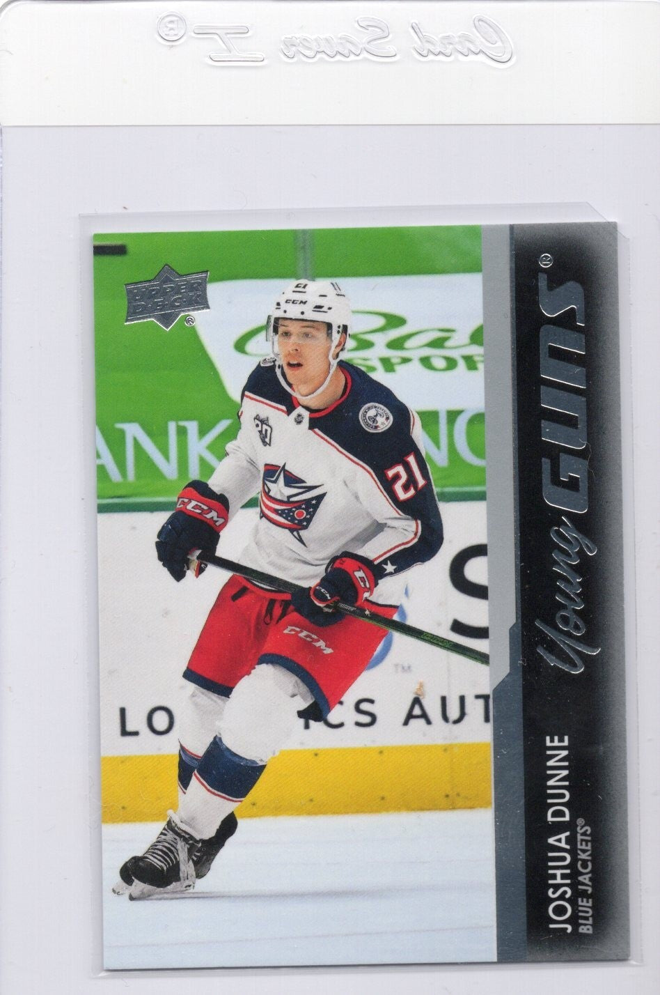 2021-22 UD Series 1 Base Young Guns #218 Joshua Dunne - Columbus Blue Jackets!