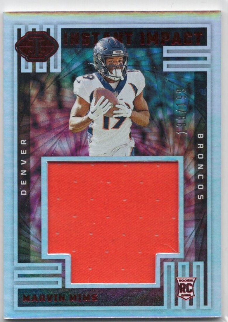 2023 Illusions Football, Marvin Mims #II-MMS Instant Impact Jersey RC #199/199
