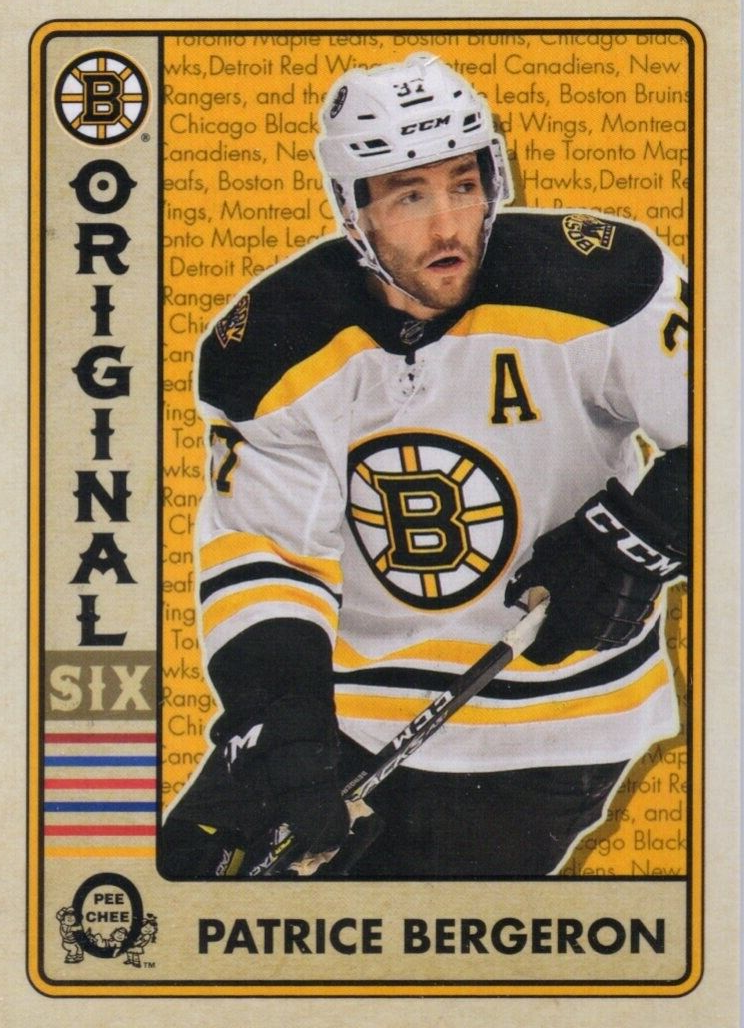 2018-19 O-Pee-Chee OPC Original Six Hockey Walmart, Patrice Bergeron #13