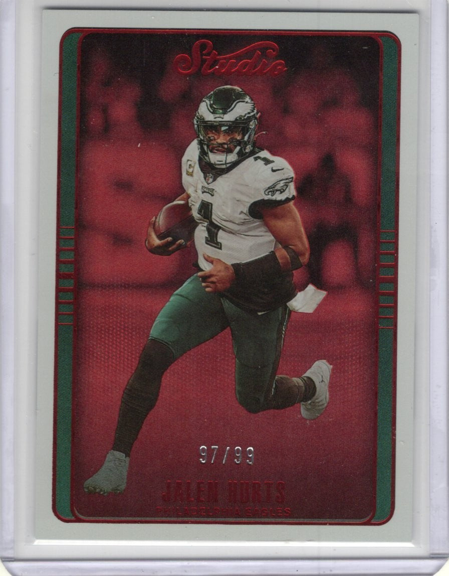 2022 Panini Chronicles - Studio Red #STU-20 Jalen Hurts 27/99