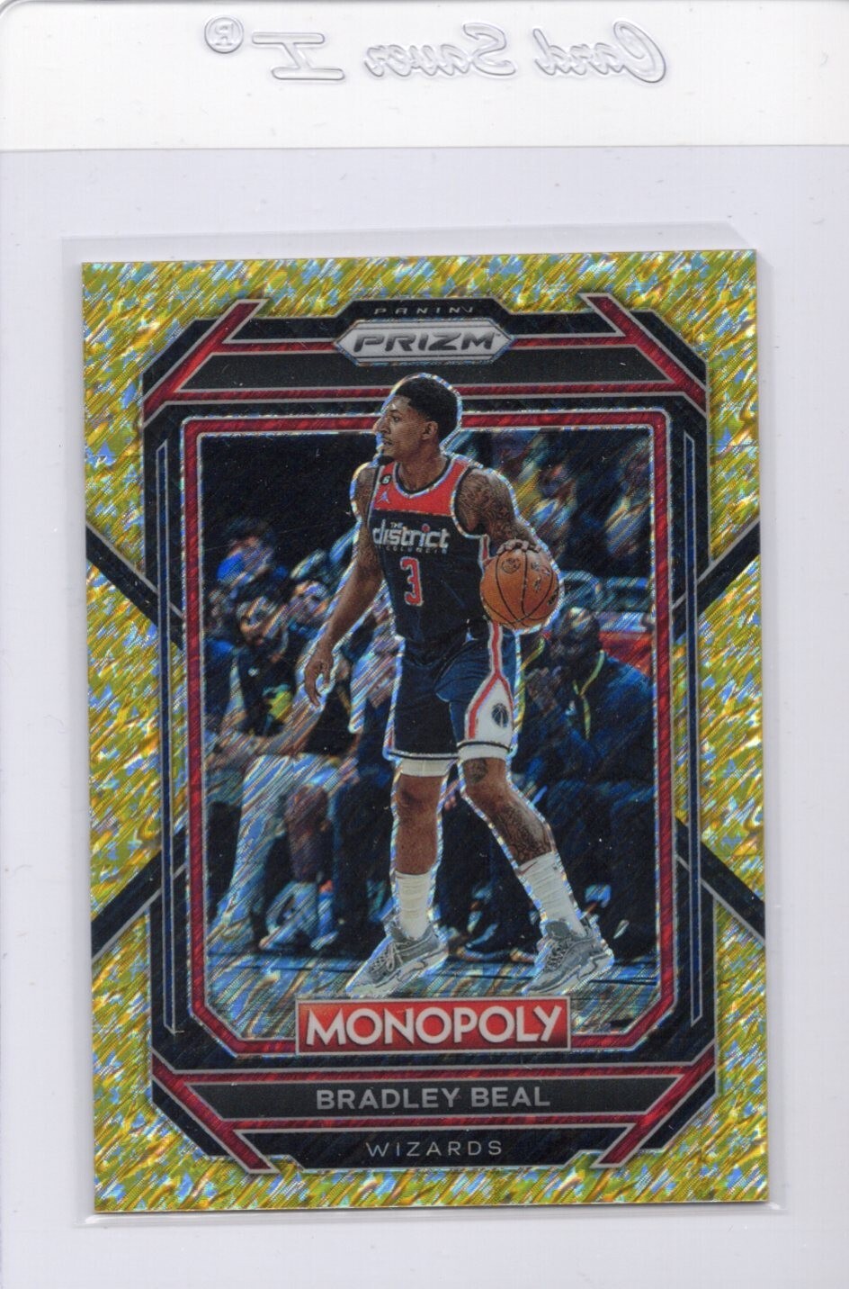 2022-23 Prizm Monopoly #88 BRADLEY BEAL Gold Money Shimmer Prizm 011/500 WIZARDS