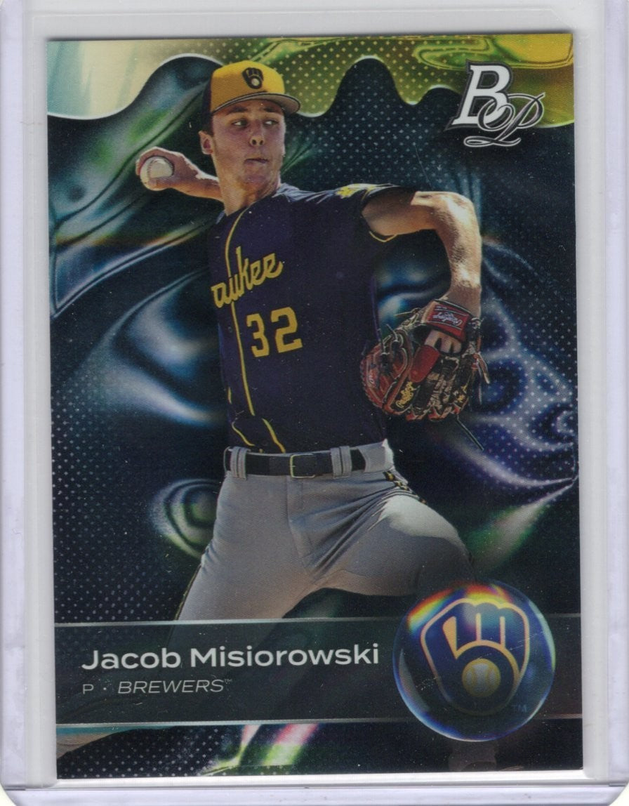 2023 Bowman Platinum Top Prospects Jacob Misiorowski #TOP-69 Rookie Brewers