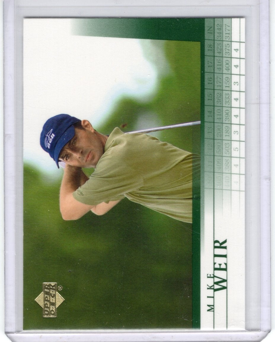 2001 Upper Deck PGA Golf MIKE WEIR RC #20