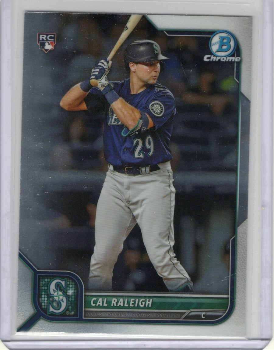 2022 Bowman Chrome #51 Cal Raleigh Rookie Card RC Seattle Mariners