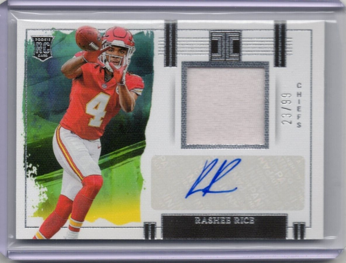 2023 Panini Impeccable Rashee Rice Rookie Patch Auto RC 23/99 Chiefs RPA-RR