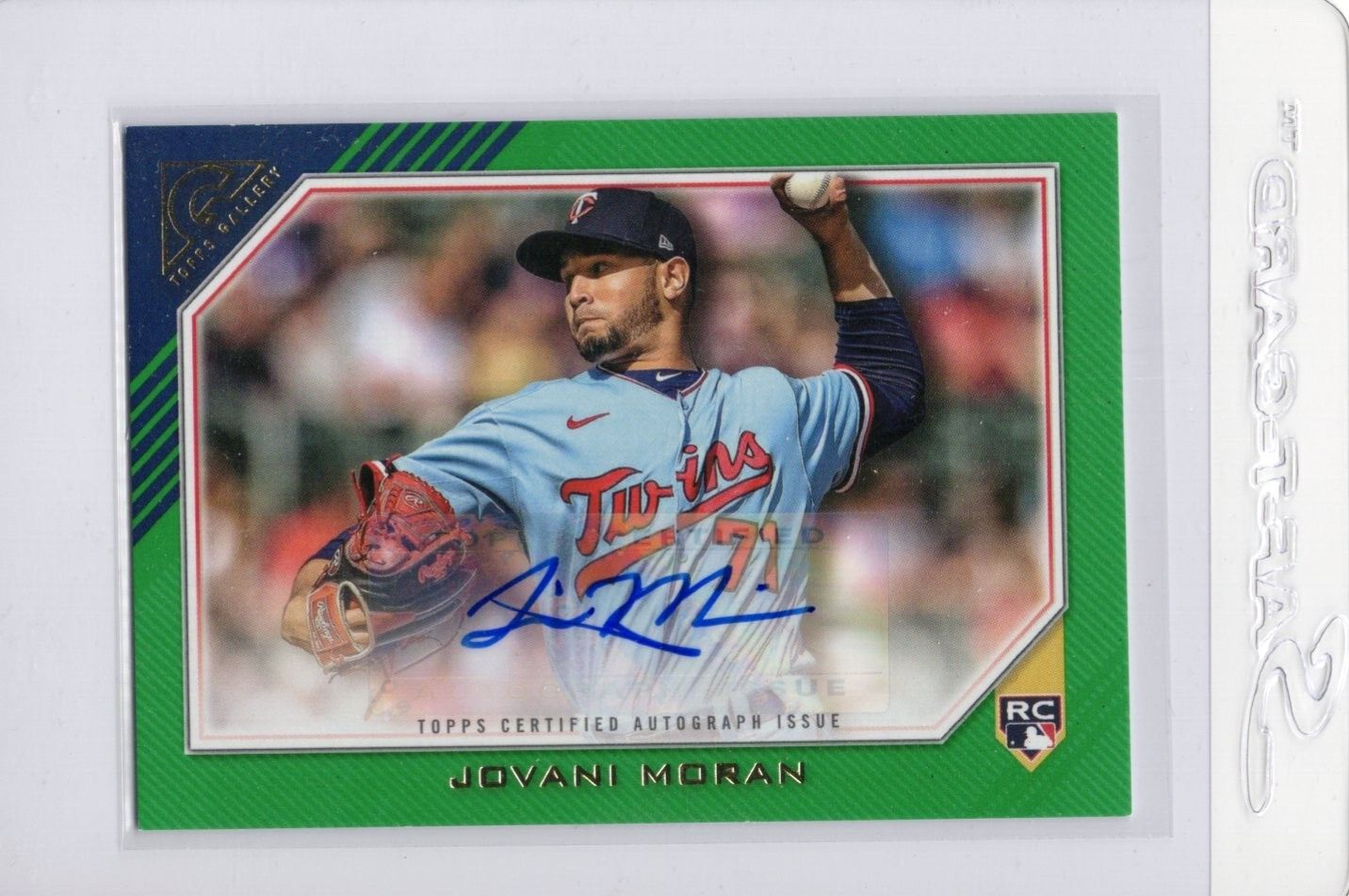 2022 Topps Gallery JOVANI MORAN Green AUTO Rookie Card #RA-JMO RC 48/99