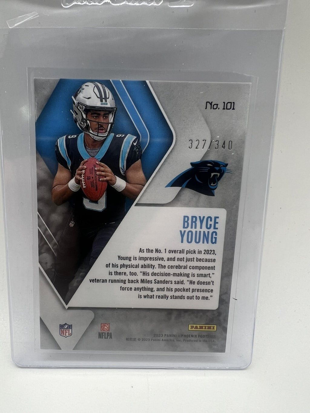 2023 Panini Phoenix Bryce Young #101 Rookie FIRE BURST 327/340