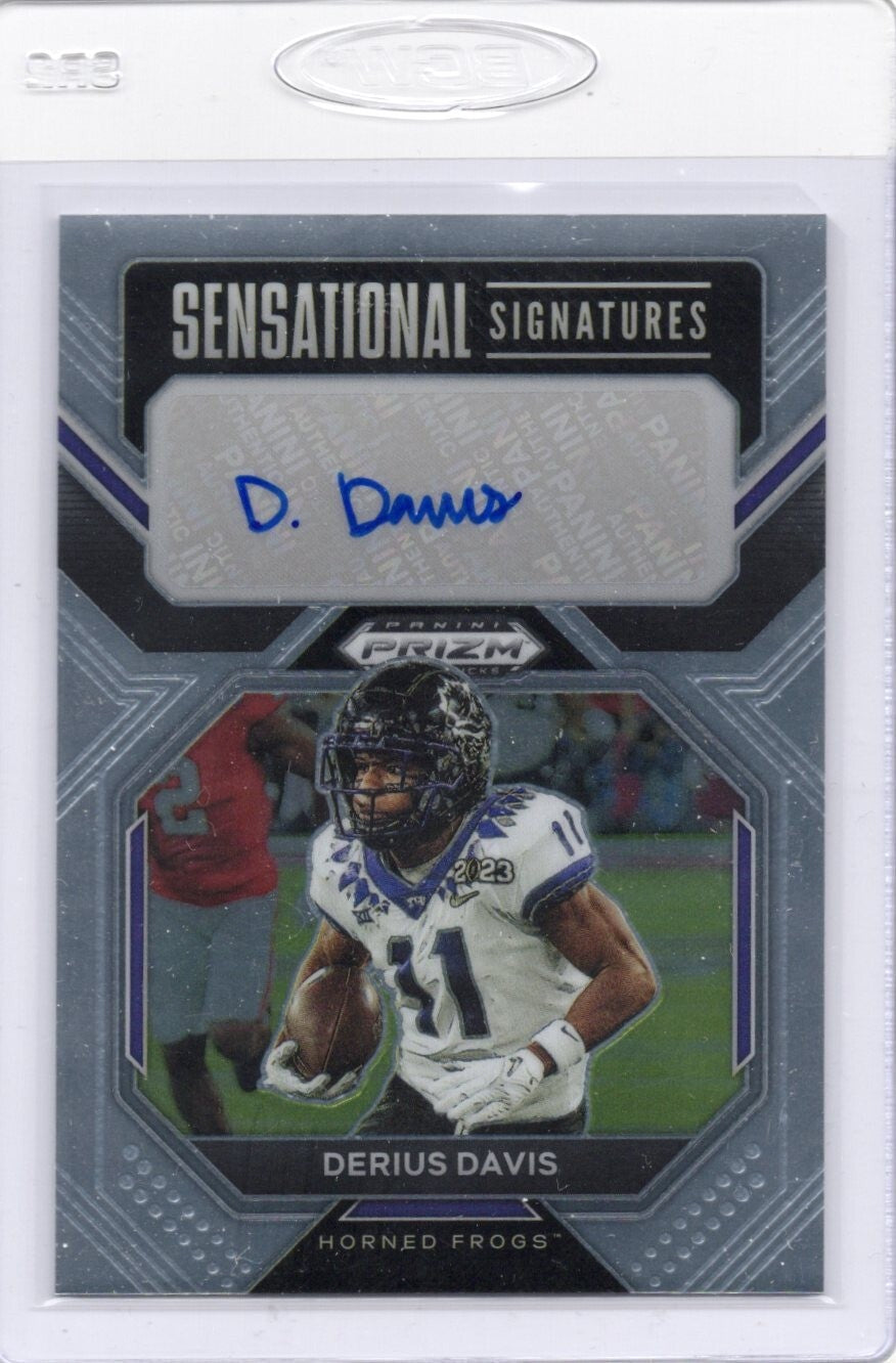 2023 Panini Prizm Draft Picks Sensational Signatures Derius Davis SS-DDA