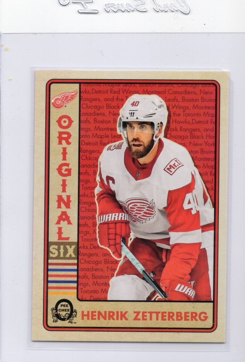 2018-19 O-Pee-Chee OPC Original Six Hockey Walmart, Henrik Zetterberg #18