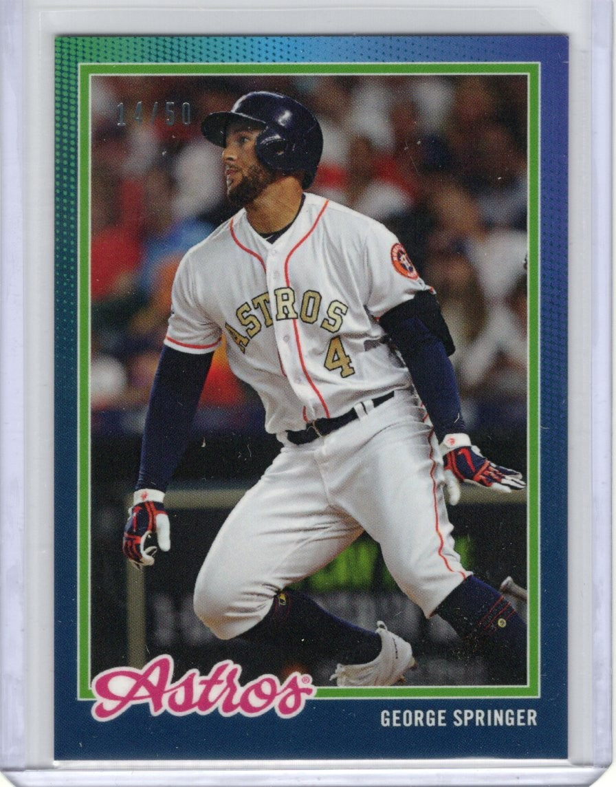 2018 Topps "NOW" On Demand BLUE 14/50 George Springer #18B 1978 Inspired