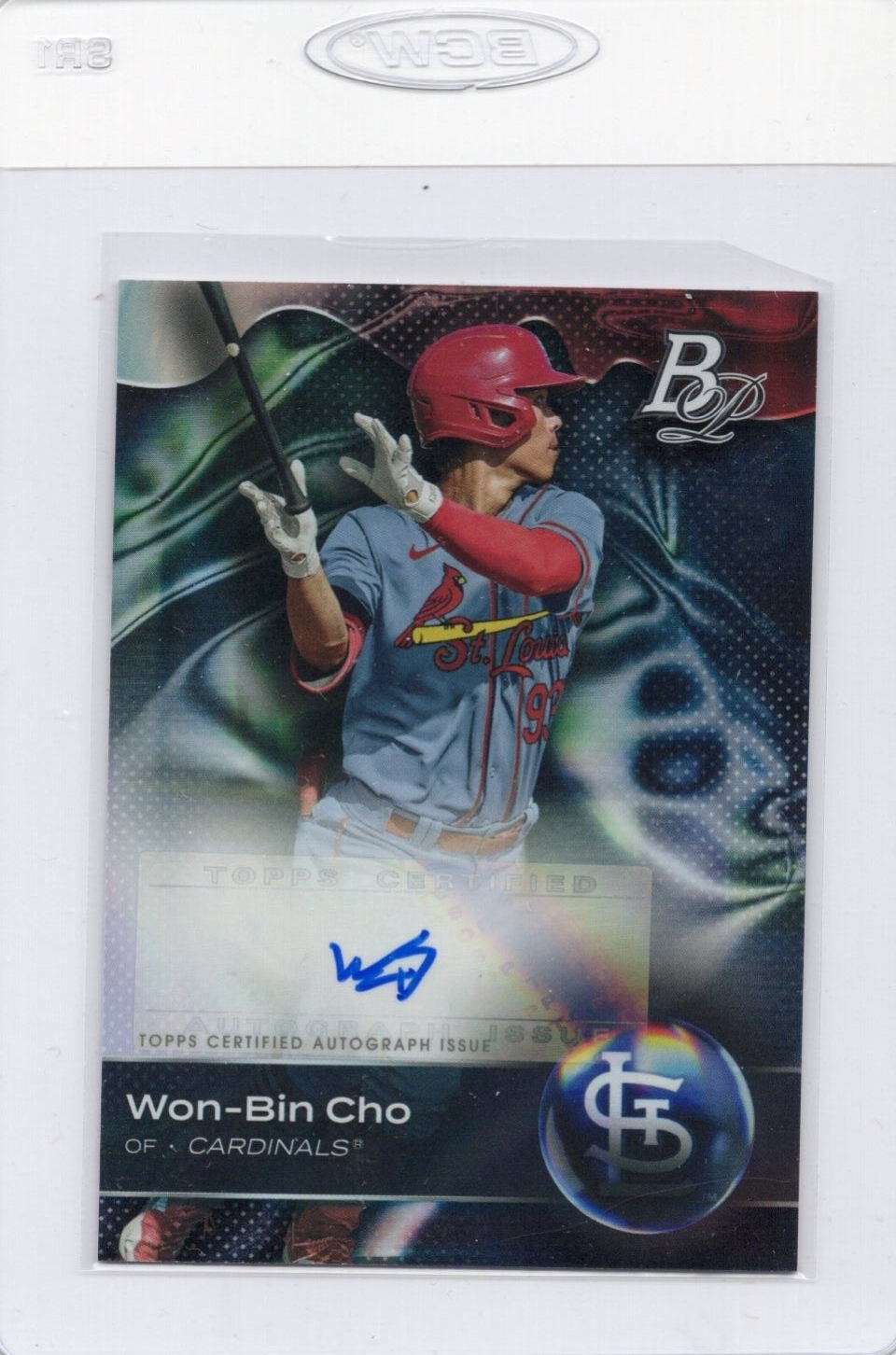 2023 Bowman Platinum #TOP-92 Won-Bin Cho Base Prospect Auto St. Louis Cardinals