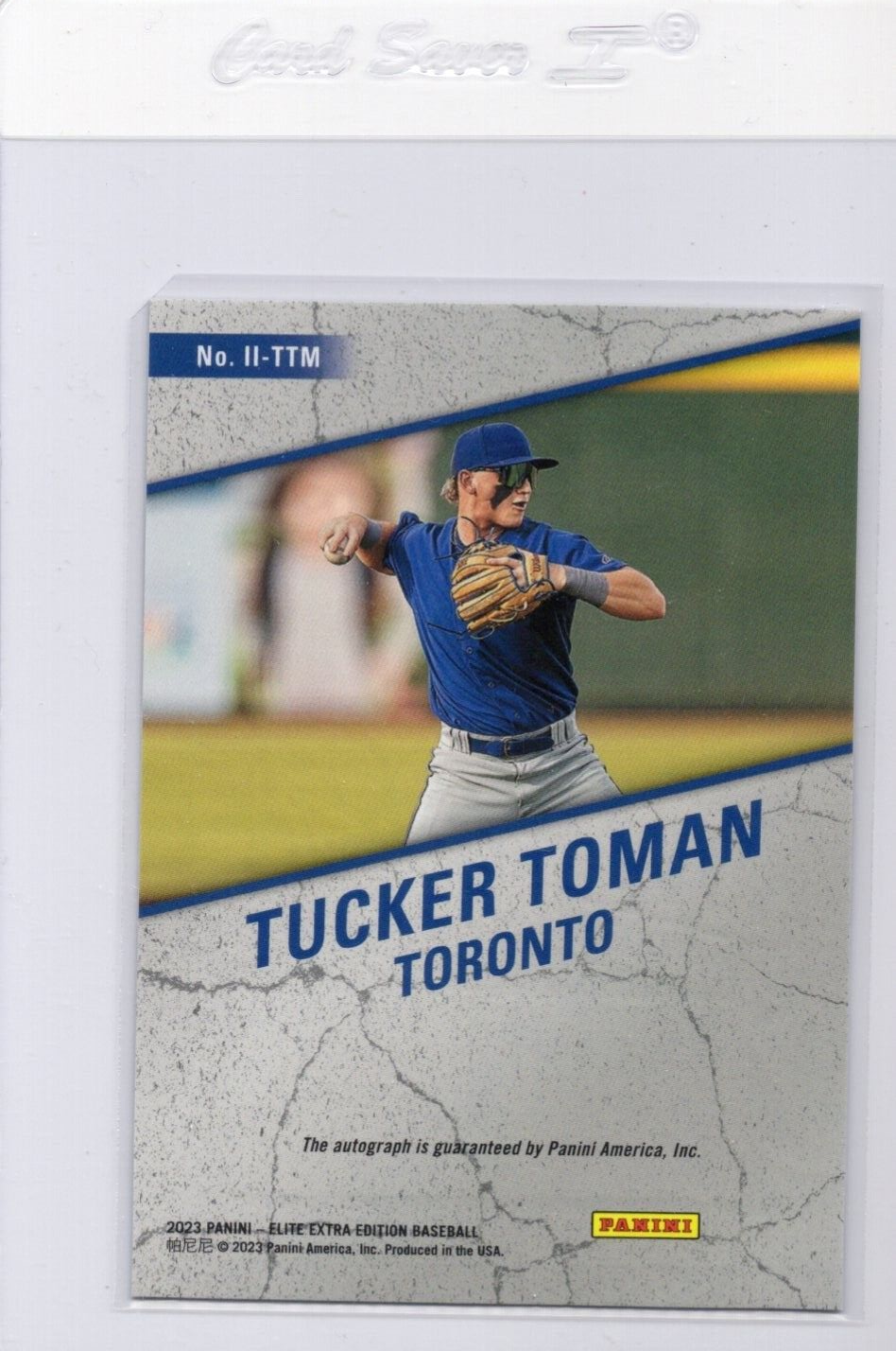 2023 Elite Extra Edition Tucker Toman Impact Impressions Autograph Auto #II-TTM