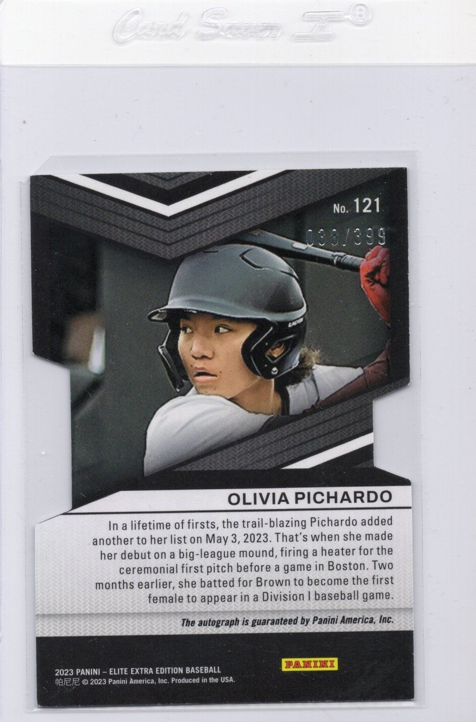2023 Panini Elite Extra Edition Signatures Die-Cut #121 Olivia Pichardo 038/399