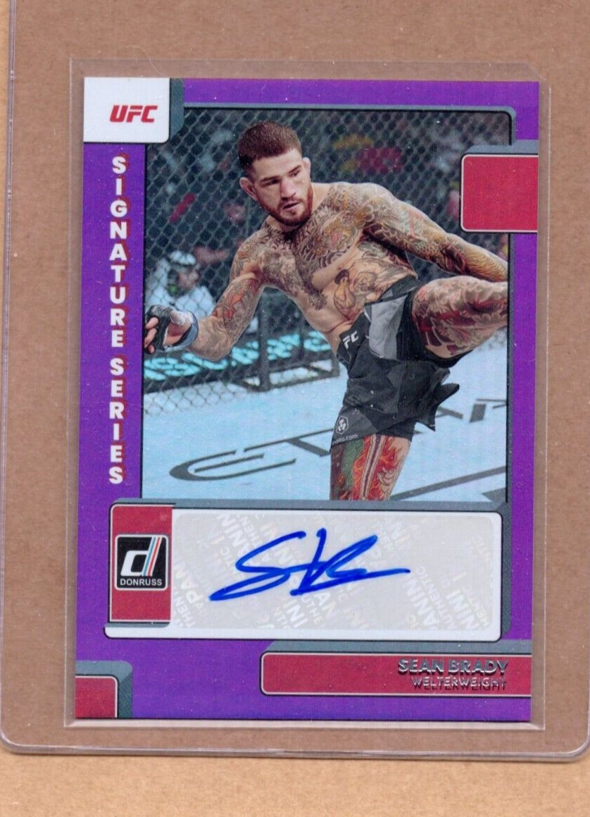 2023 Donruss UFC Purple Sean Brady Auto No. SG-SBD