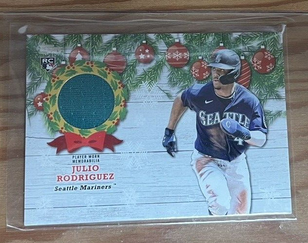 2022 Topps Holiday Mega Box Relics Julio Rodriguez #WRC-JROD Rookie RC