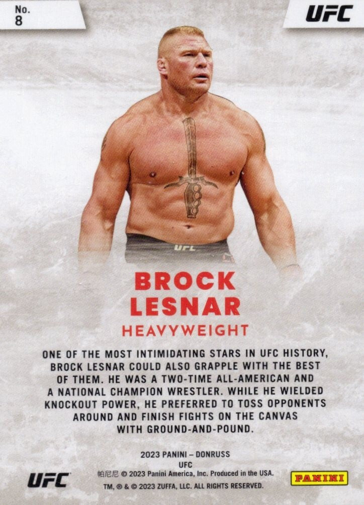 2023 Donruss UFC Stare Masters Holo Purple Laser #8 Brock Lesnar 58/99