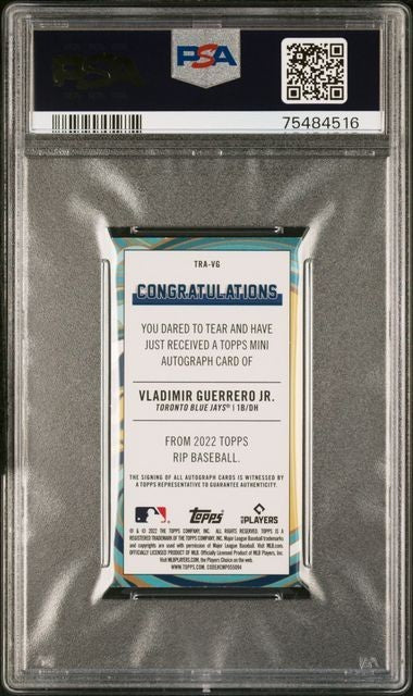 2022 Topps Rip Mini VLADIMIR GUERRERO JR. ON-CARD AUTO 34/50 PSA 9 Pop 1