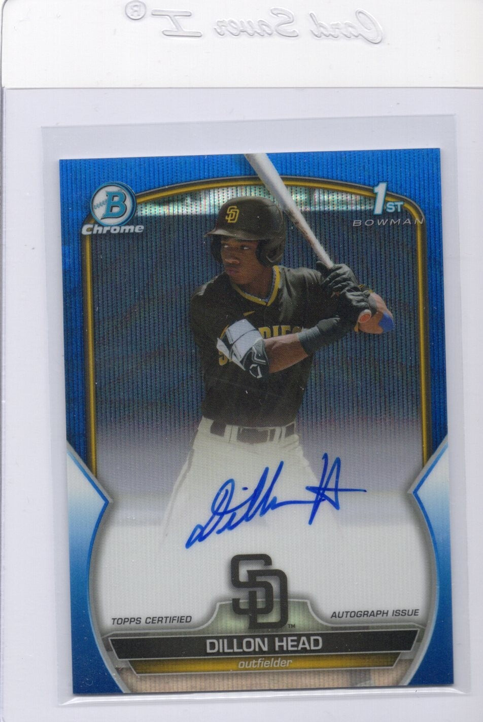 2023 Bowman Draft Chrome DILLON HEAD 1st Bowman Blue Wave Auto 026/150 CDA-DHE