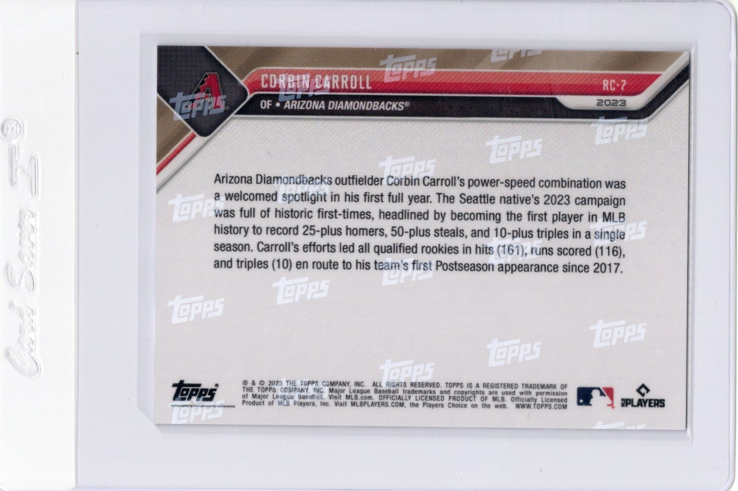 2023 MLB TOPPS NOW Rookie Cup Team  # RC-7 Corbin Carroll