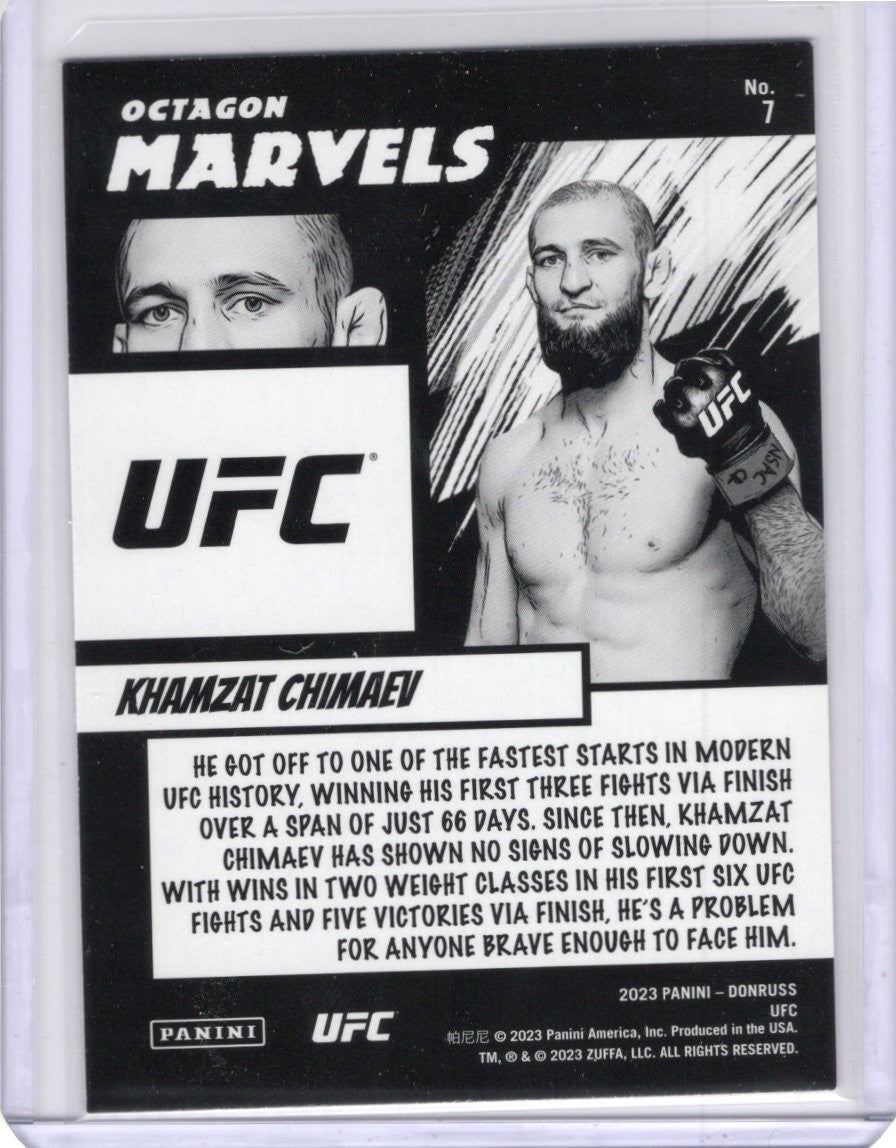 2023 Donruss UFC KHAMZAT CHIMAEV Octagon Marvels Base Bronze #7