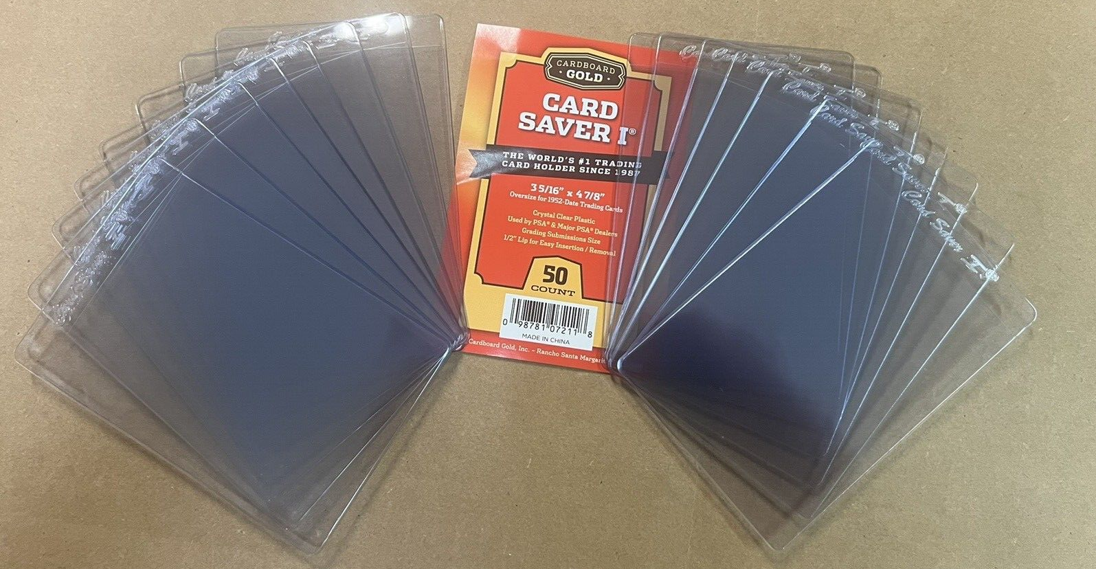 15 Cardboard Gold Card Saver 1 Plastic Holders + 5 sleeves, New, FREE SHIPPING