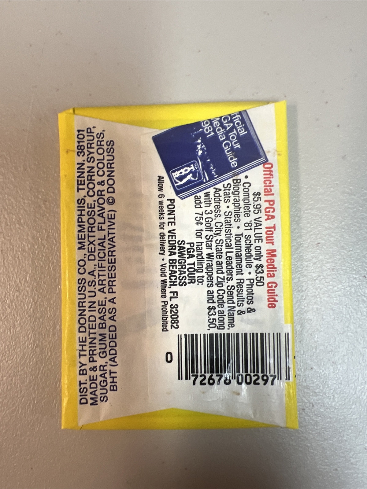 1981 Donruss Pro Golf Stars wax pack Jack Nicklaus rookie PGA Tour