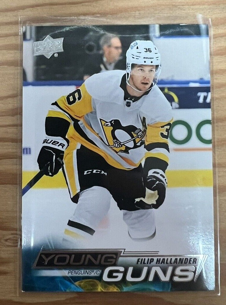 2022-23 UD Series 2 Base Young Guns #477 Filip Hallander Pittsburgh Penguins