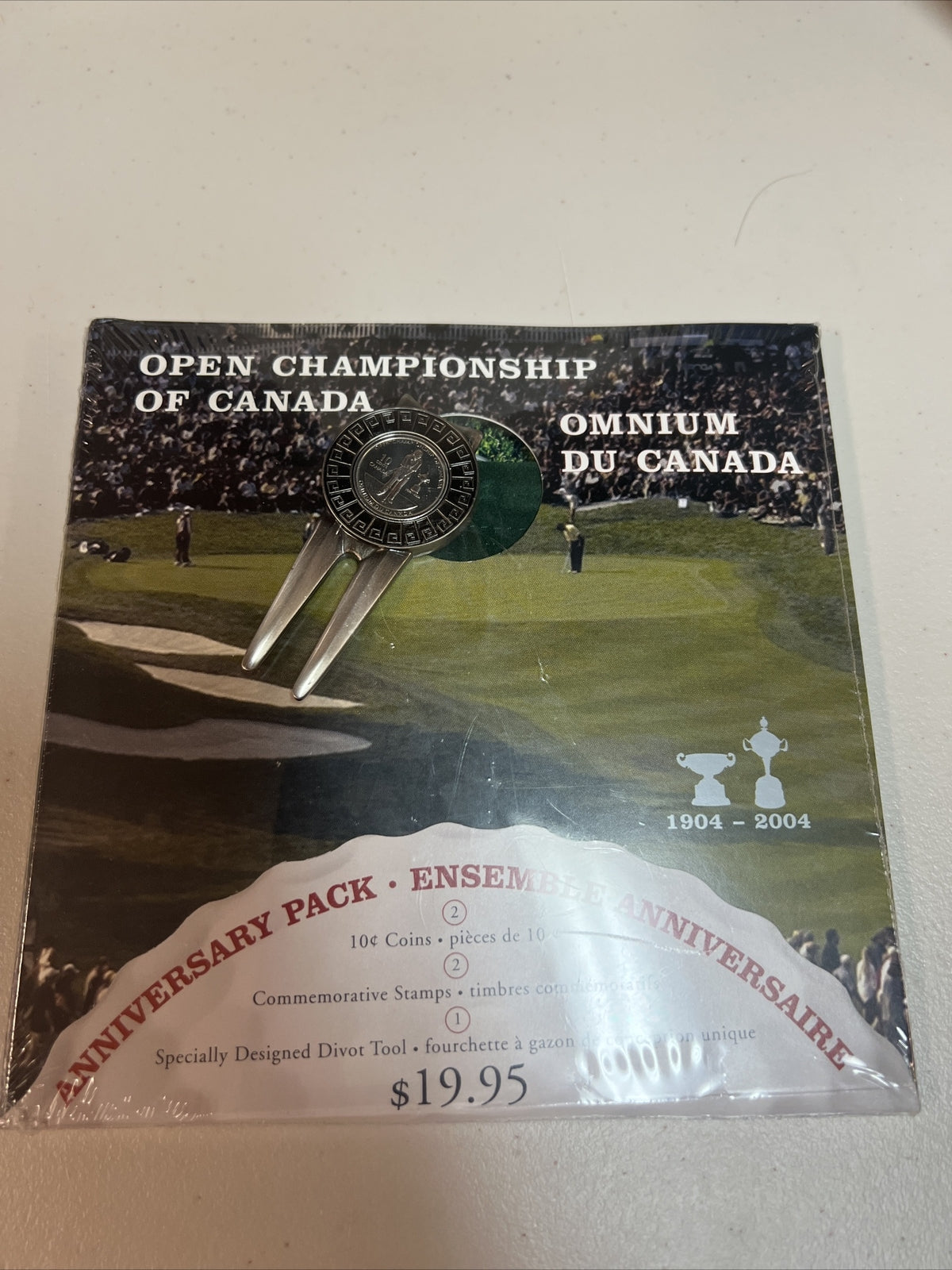 2004 OPEN CHAMPIONSHIP OF CANADA Anniversary Pack - 10¢, Stamps, Divot Tool NEW